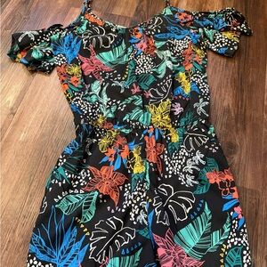 Tropical Floral Off-Shoulder romper